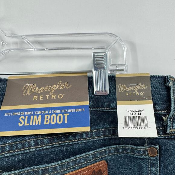 NWT MEN'S WRANGLER RETRO SLIM FIT BOOTCUT JEAN - Picture 7 of 8